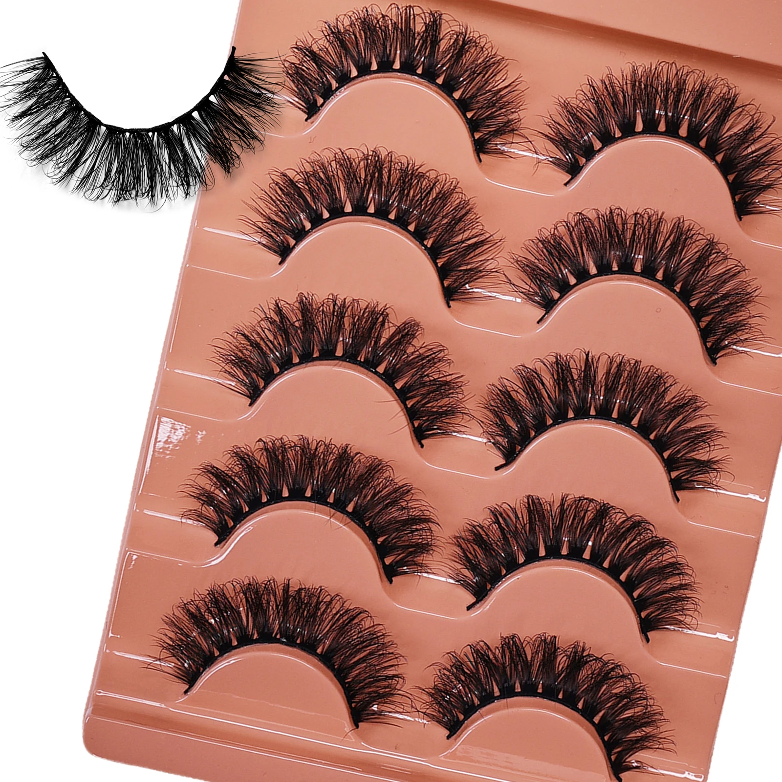 5 paar dikke en dramatische valse wimpers, geschikt voor feesten en feesten, herbruikbare dikke wimpers