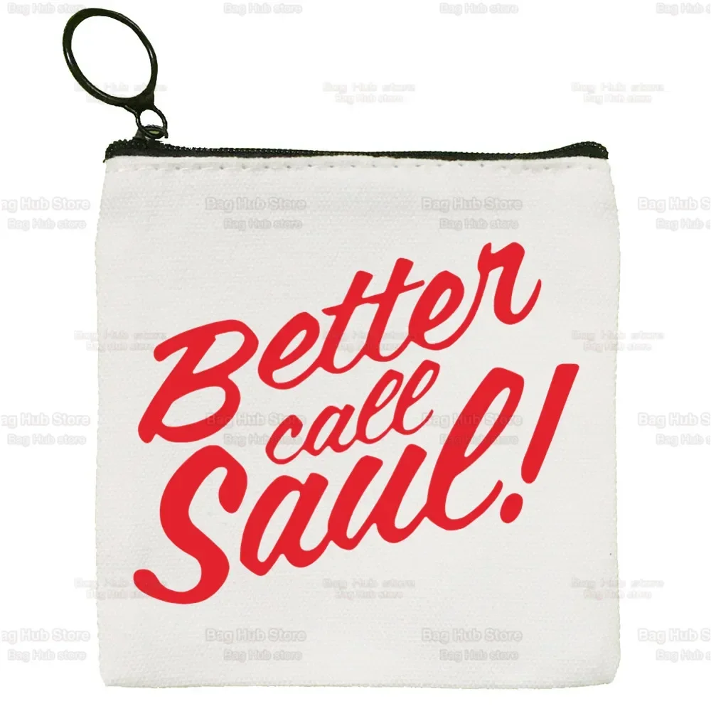 Better Call Saul Canvas Coin Purse Coin Purse Collection Breaking TV Show Canvas Bag Small Wallet Zipper Key Bag Hand Gift