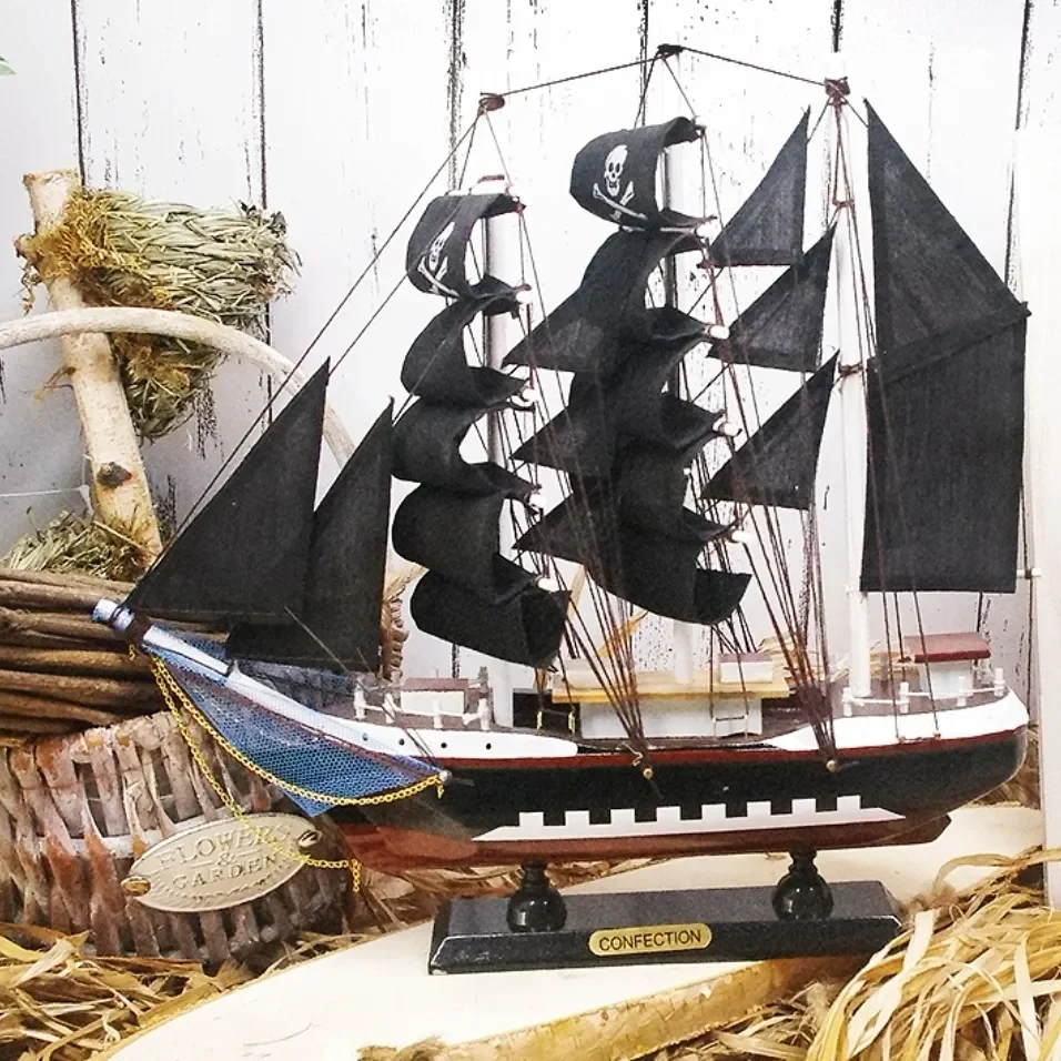 

Simulated pirate ship wooden art Ornaments,handmade sailboat hotel bar office decoration,modern home decoration children's gifts