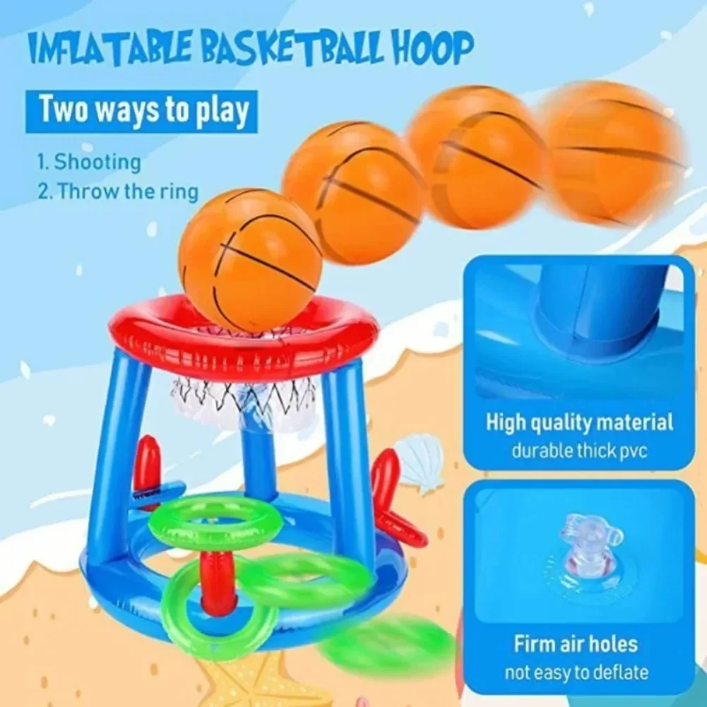 Swimming Pool Beach Inflatable Ring Throwing Ferrule Game Set Floating Pool Toys Beach Fun Summer Water Sports Party accessories