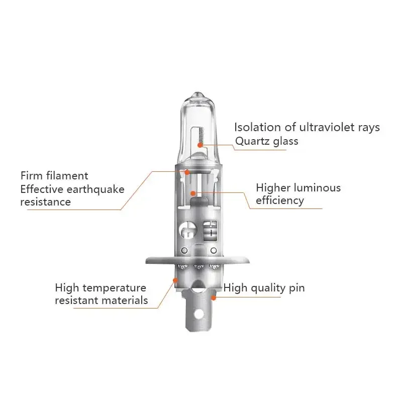 OSRAM H1 12V 100W P14.5s 62200 Super Rallye Off Road Light Car Halogen Headlight Auto Bulb 3200K Original Lamp OEM Quality (1pc)