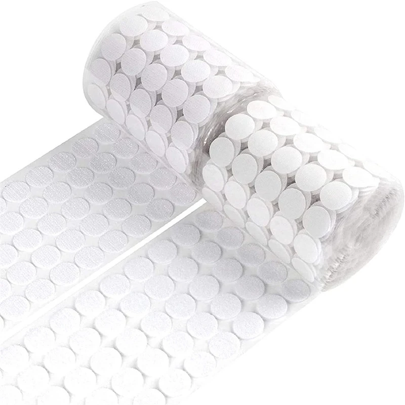 10/15/20mm  Dots Hooks and Loops Strong Self Adhesive Fastener Tape Dots Glue Magic Sticker for Double Sided Sewing