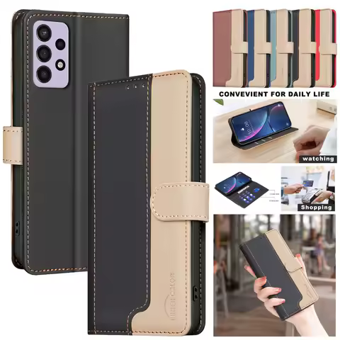 Cover Phone Case For Samsung Galaxy A12 A22 A32 Lite 4G A52 A72 A52s 5G M62 M12 Wallet Skin Friendly Magnetic Flip Leather Cases