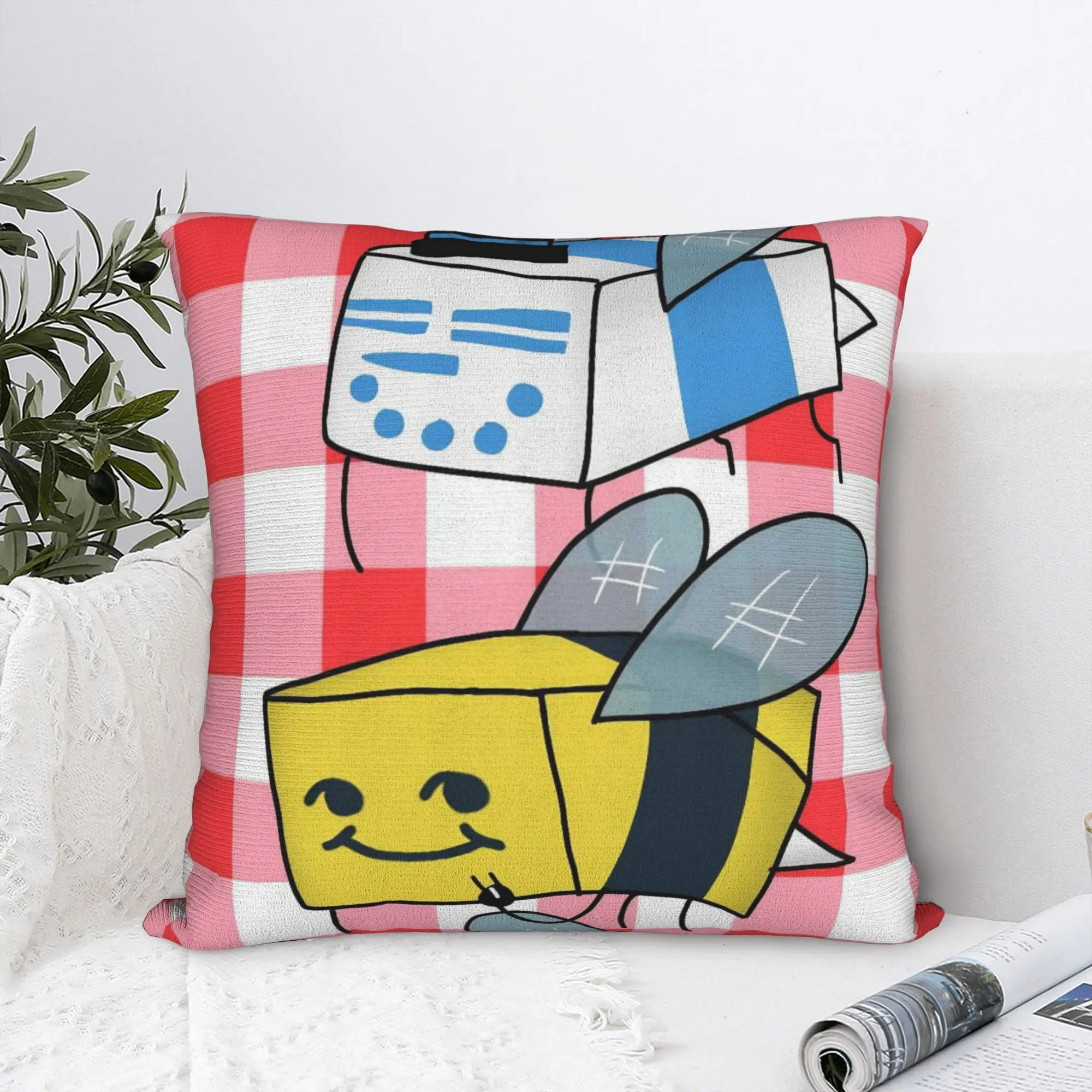 Bee Swarm Simulator BSS Game Pillowcase Soft Polyester Cushion Cover Decor Cartoon Throw Pillow Case Cover Home Zipper