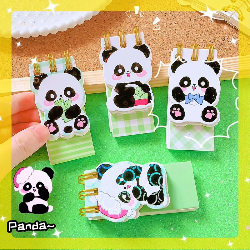 kawaii Stationery office accessories School supplies panda Portable Notebook Notepad For Daily Notes Pretty Stationery gift