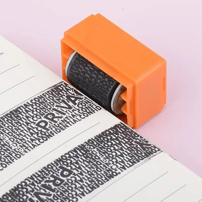 2Pcs Privacy Smear Confidentiality Stamp Identification Seal Sensitive Information Masking Seal Portable Self-Inking Identity