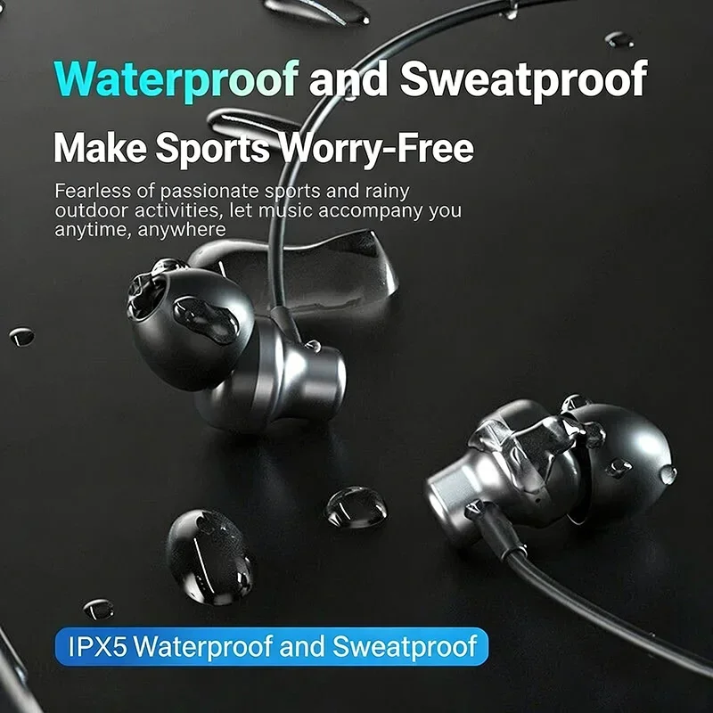 5.0 Original HE05 Pro TWS Wireless Earphones Waterproof Earplugs Sound Magnetic Neckband Headset Sports Noise Headphone 2026