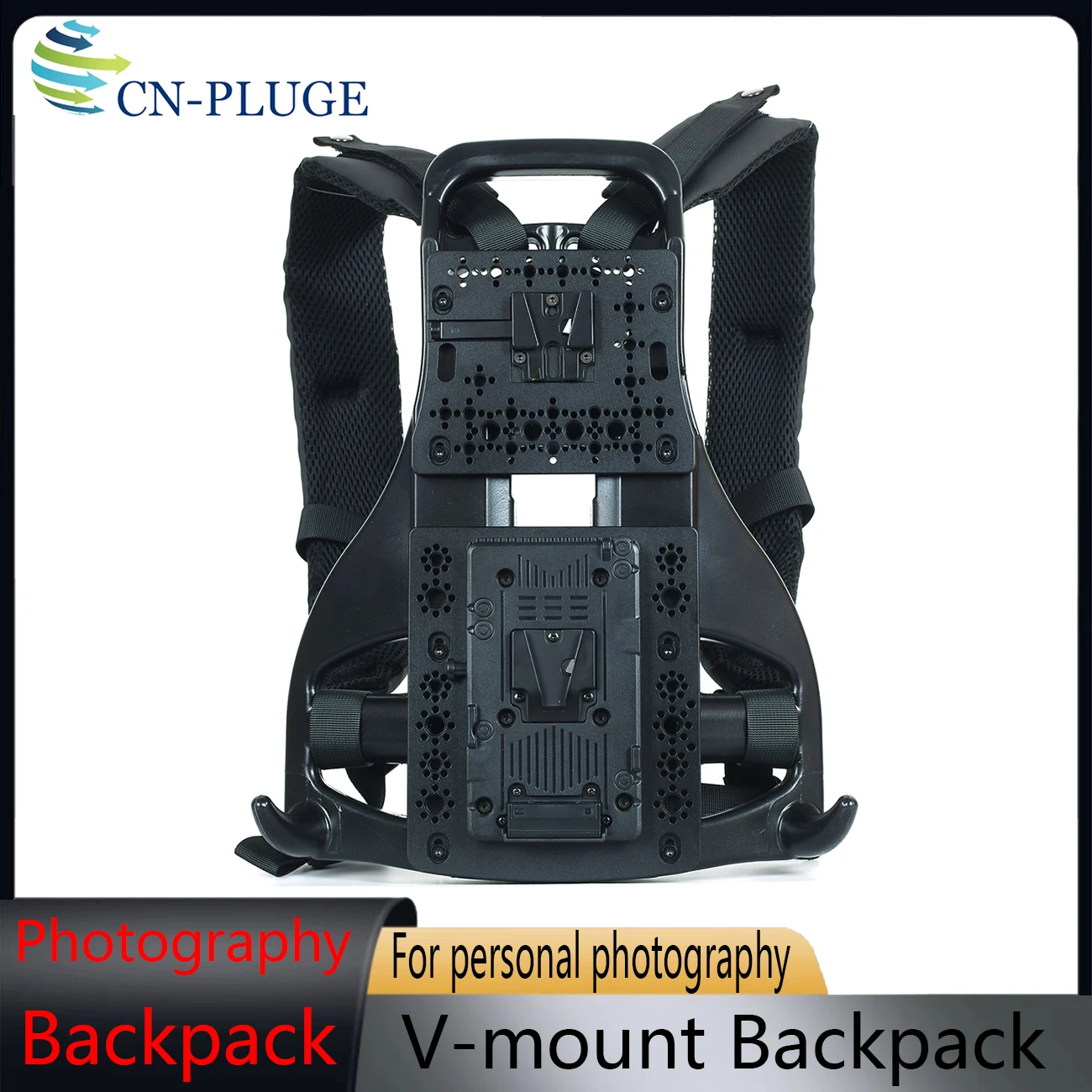 Live-Streaming-Akku-Rucksack, für V-Mount/G-Mount-Akkus, ausgestattet mit DTAP-Verteiler