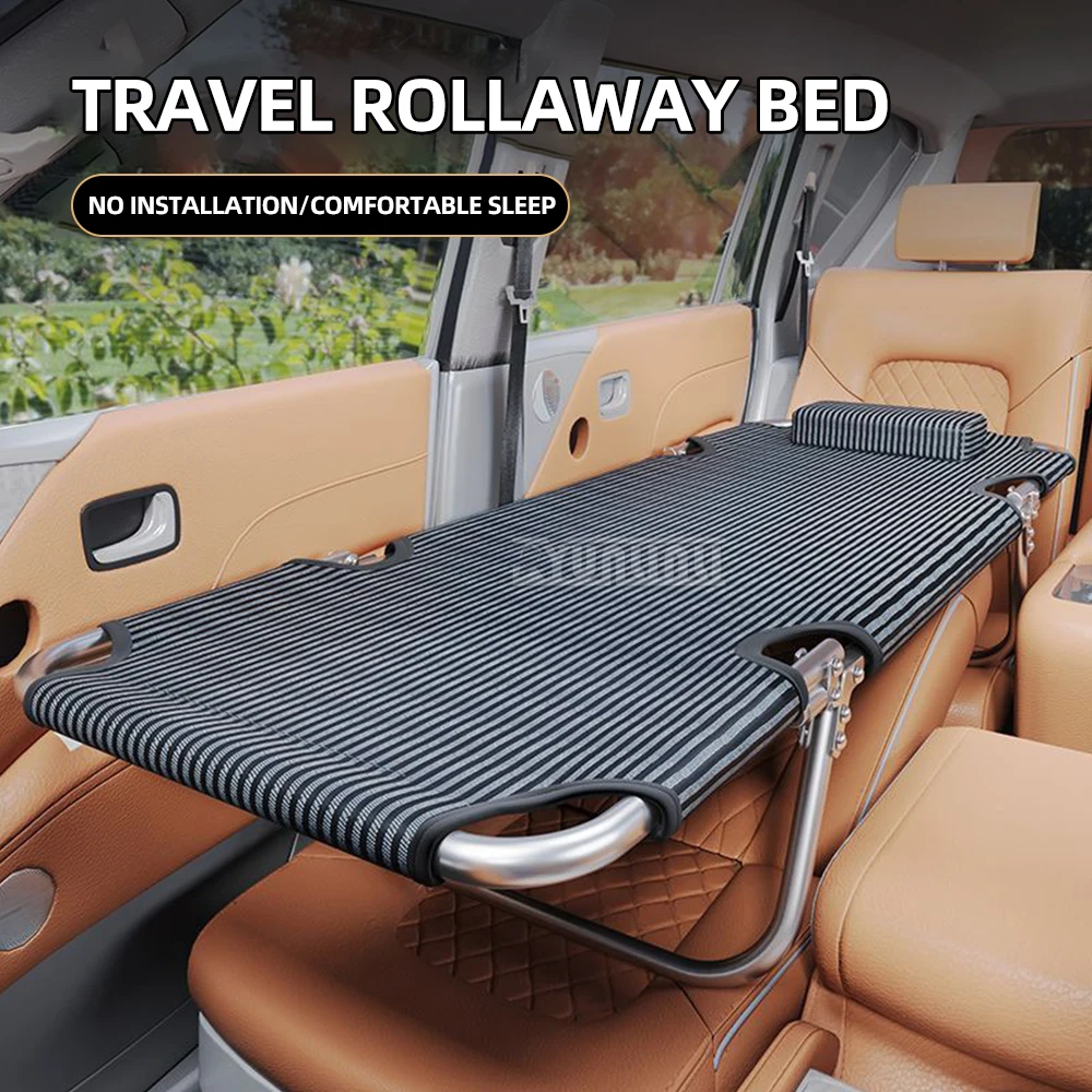 Multi-Function Car Bed Camper Van Folding Bed 160x55x36cm Co-pilot Sleeping Camping Bed Passenger Portable Folding Travel Bed