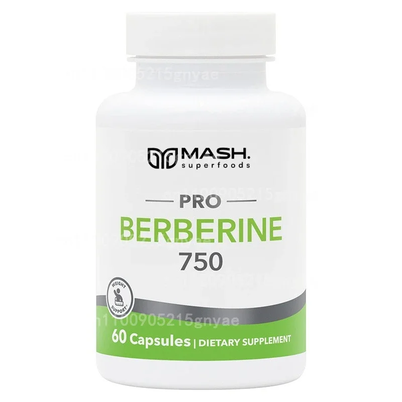 

Berberine 500mg Per Serving (60 Capsules) - Hydrochloride Formula Intestinal Health for Men & Women