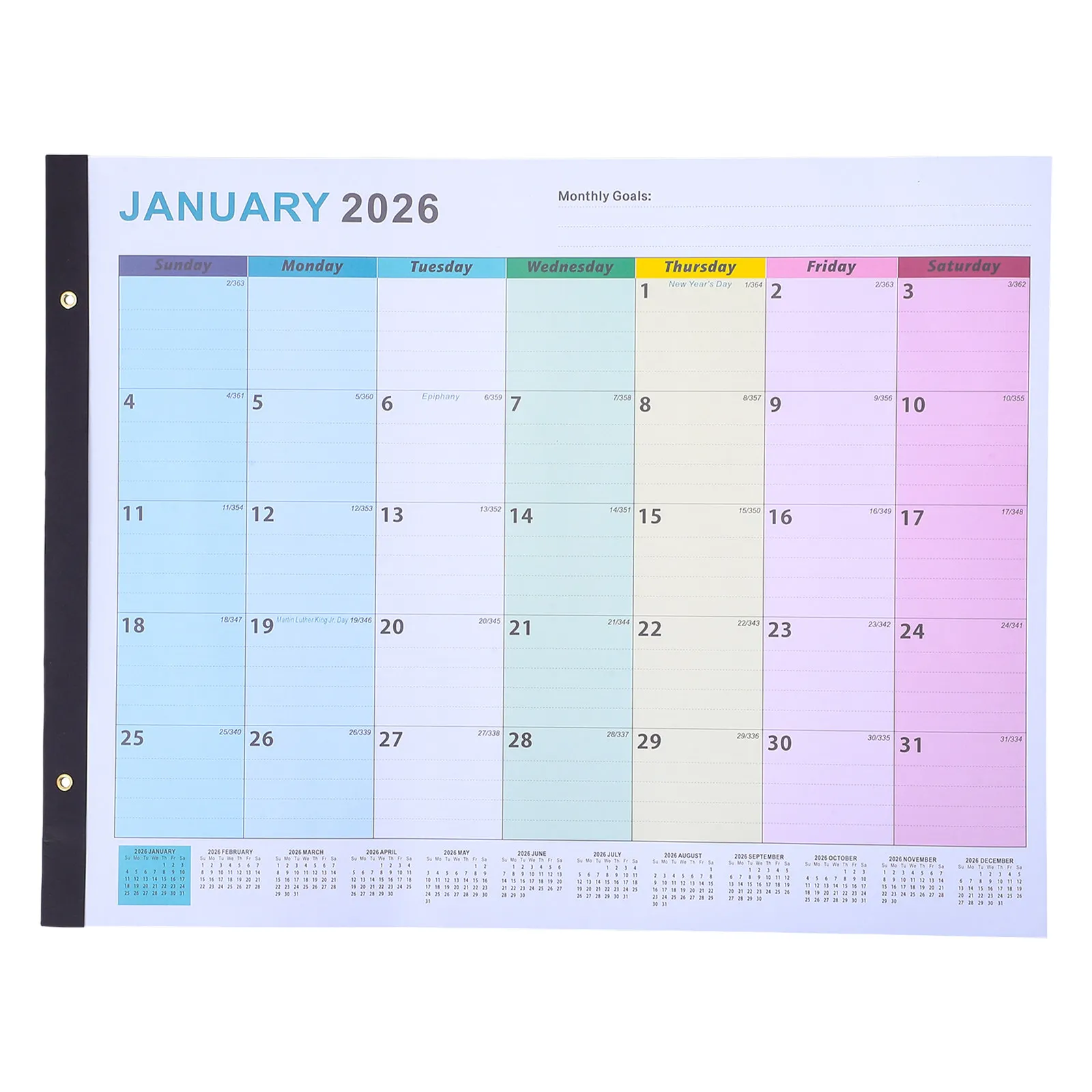 

Large Wall Calendar 2026-2027 Vertical English Planner Poster for Office Home Academic Use Monthly Scheduling Yearly Planning