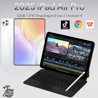 2025 Original 11inch Pad Air Pro Tablet PC 20000mAh Snapdragon 8Gen2 Android 14 22GB 2TB  5G Dual SIM GPS 5K 4G WIFI android tab