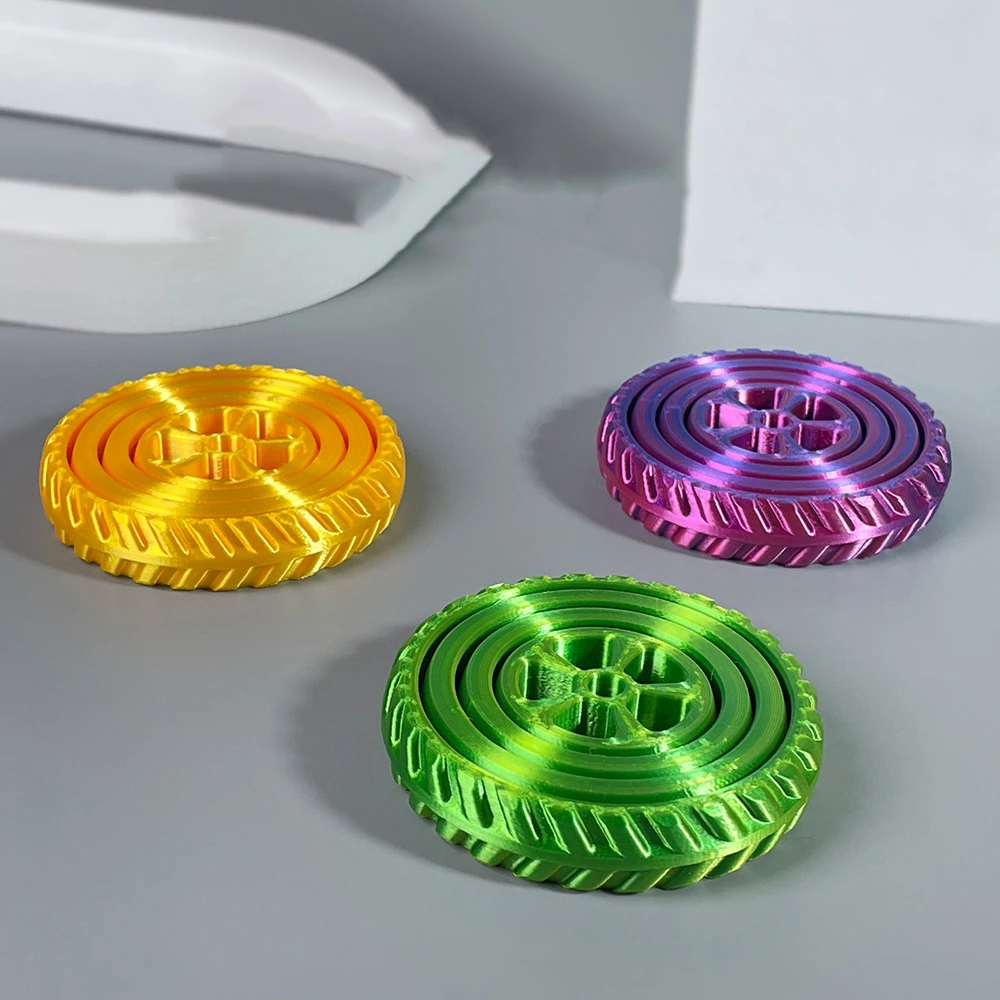 ثلاثية الأبعاد مطبوعة الدورية لعبة شخصية جيروسكوب ببصمة الإصبع دوامة خاتم على شكل نجمة الجاذبية دوران القلق الإغاثة متعة الضغط لعبة