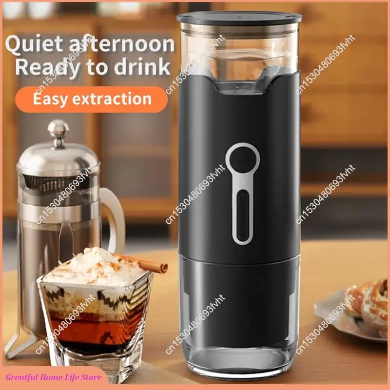 ماكينة صنع القهوة الكهربائية المدمجة AT59، كبسولة ومسحوق محمولة، تقنية التخمير السريع