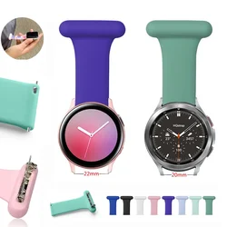 20/22mm Nurse Watch Pin Bracelet for Samsung Galaxy Watch 5 4 3 41 45mm 42mm 46mm Silicone Band for Huawei Watch GT 2e GT2 46mm