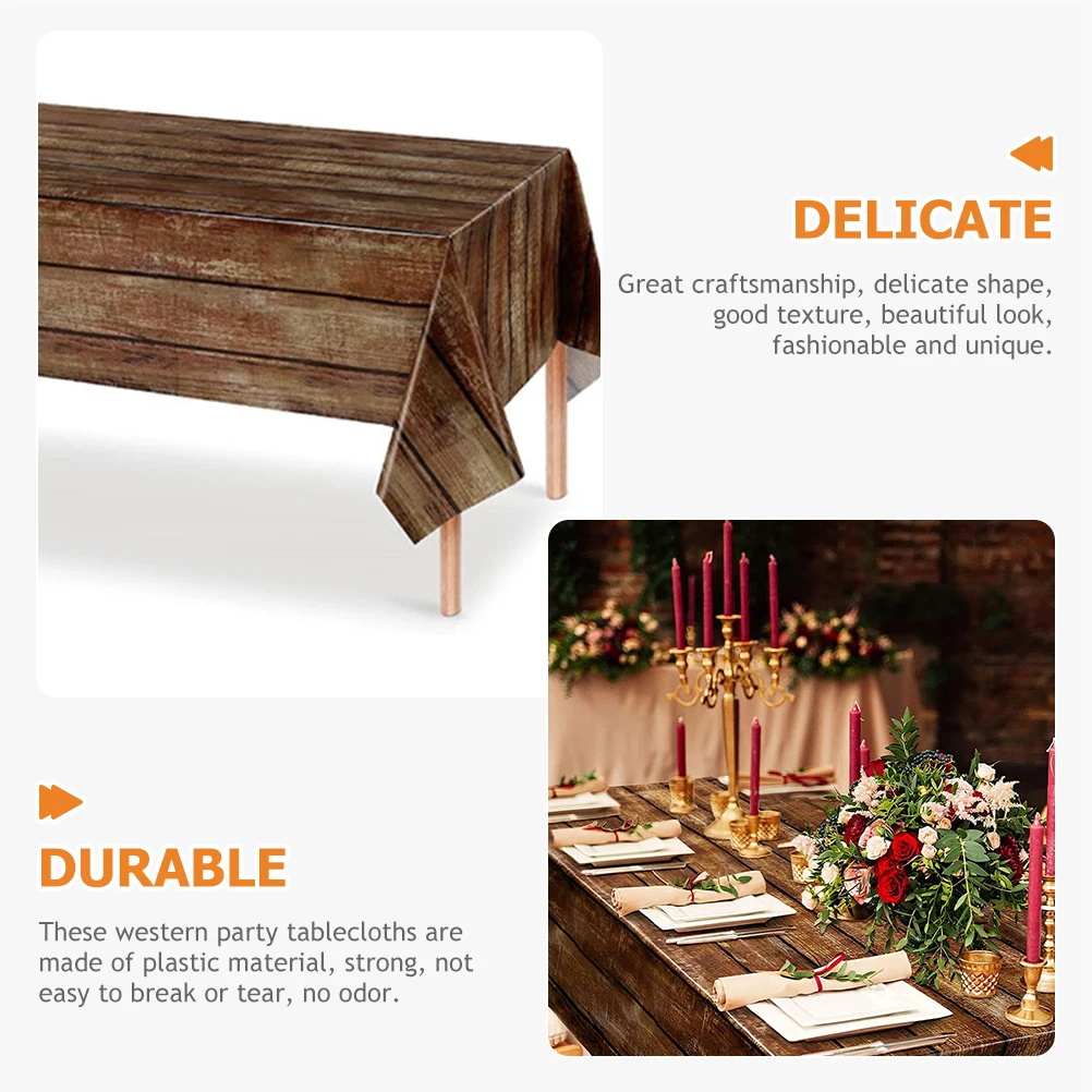 

3 Retro Farm Tablecloths Kitchen Runner Decorative Western Buffet Party Dining Room Home Rustic Barn Door Picnic Camping