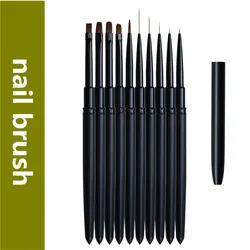 10Style Nail Art Brush Pen Pointing Drawing Line Builder Design Nail Polish UV Gel Tips Decoration Manicure