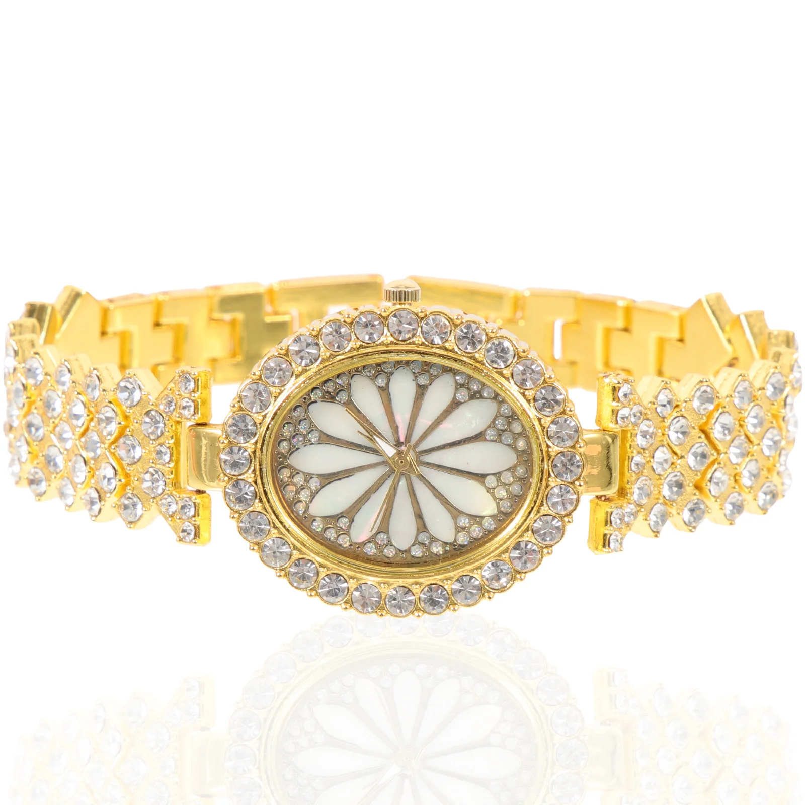 

Women Watch Rhinestone Embellished Quartz Wristwatch Delicate Casual Decorative Timepiece For Fashionable Leisure Style