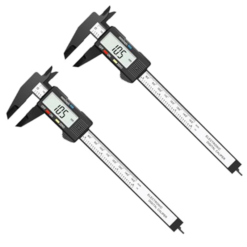 2 Pack Digital Caliper, 0-6Inch Electronic Digital Calipers With Large LCD Screen, Automatic Shutdown Function Durable