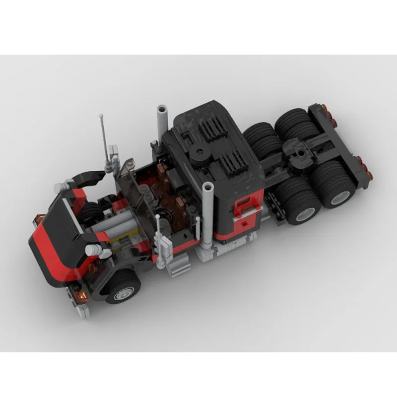 MOC-154892 Cargo Transport Semi Truck Assembly Splicing Building Blocks Model 737 Parts Boys Education Building Blocks Toy