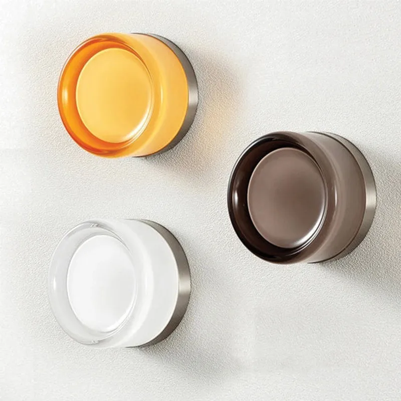 

Creative Design Simple Round Wall Lamp Amber Smoky Gray Color Shade Plastic Lights Sconce LED Corridor Home Decor Nordic Lustres