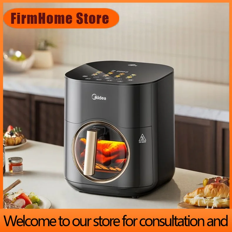 FirmHome StoreYan Baked Air Fryer 6L Household High Power Visual Window Double Heat Source Non-turning Multifunctional Electric