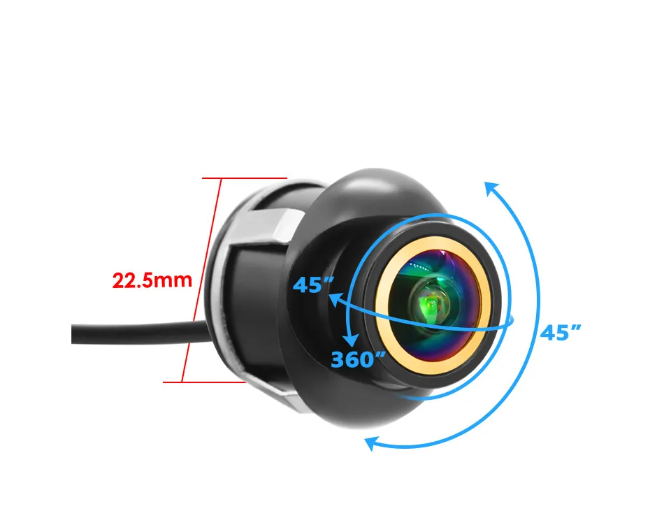 SMARTOUR CVBS zu AHD 1920x1080P oder 720P Auto-Rückfahrkamera 170° ° Fisheye Golden Lens Full HD Nachtsicht-Fahrzeug-Rückfahrkamera – Detail 2