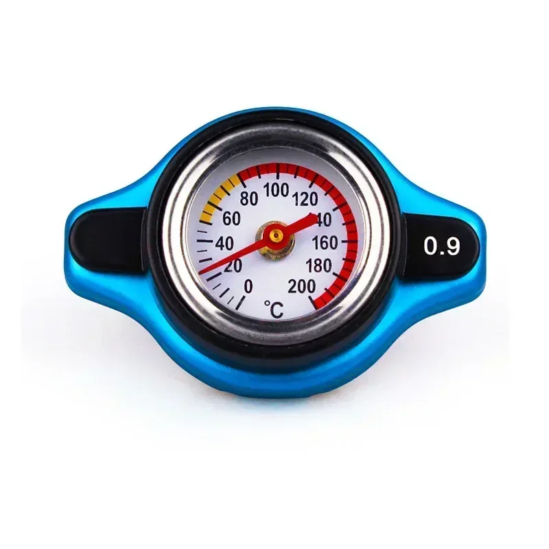 Car Motorcycle Styling Thermo Radiator Cap Tank Cover Water Temperature Gauge with Utility Safe 0.9 Bar/ 1.1 Bar/1.3 Bar