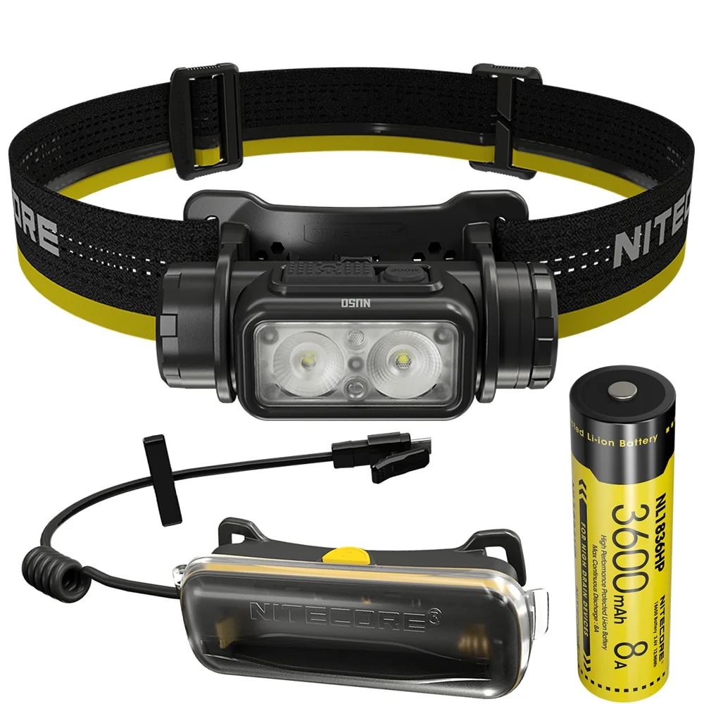 

Sale NITECORE NU50 Built-in 5000mAh Li-ion Battery USB Rechargeable 1400LM 3x LED Headlamp+ 18650 Extension Battery Case Outdoor