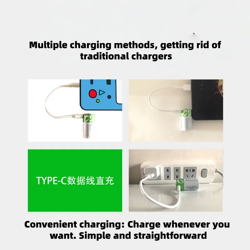 

New 5000mAh Fast-charging C2 Rechargeable Battery/Type-C Port Direct Charging Type 2C Lithium-ion Battery 1.5V Recyclable
