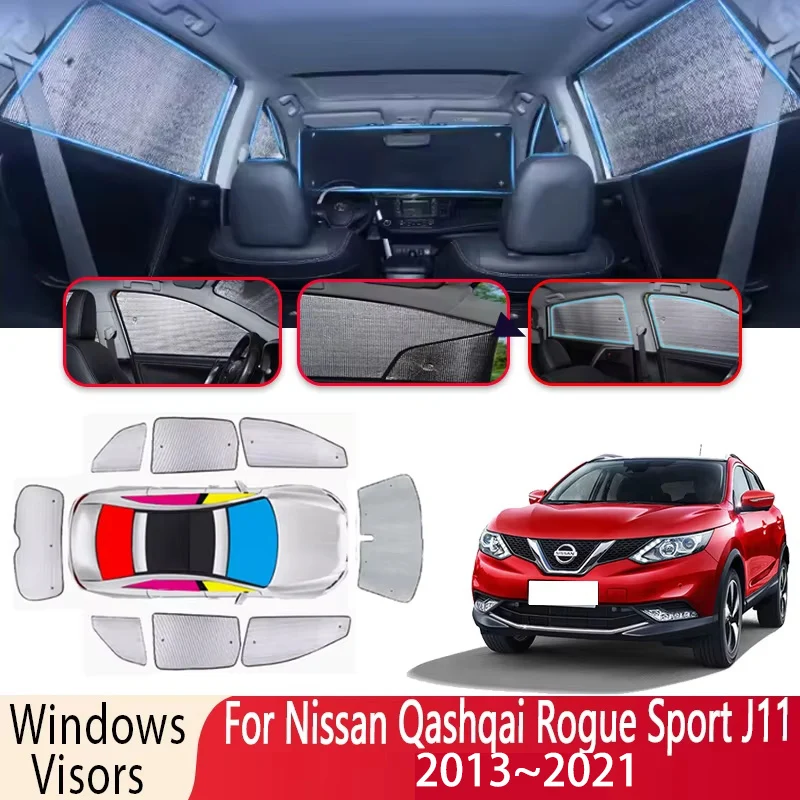 

Car Sun Shade For Nissan Qashqai Rogue Sport J11 2013~2021 Windshield Sunshade Insulation Auto Sun Protection Visor Accessories