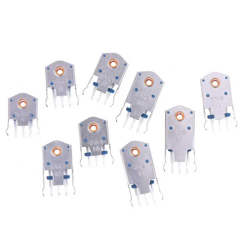 Decodificatore antipolvere TTC 8/9/10/11/12/13/14/15/16mm Rotary Mouse Roll Silver Wheel Encoder Foro da 1,74 mm 20-40 g per mouse PC