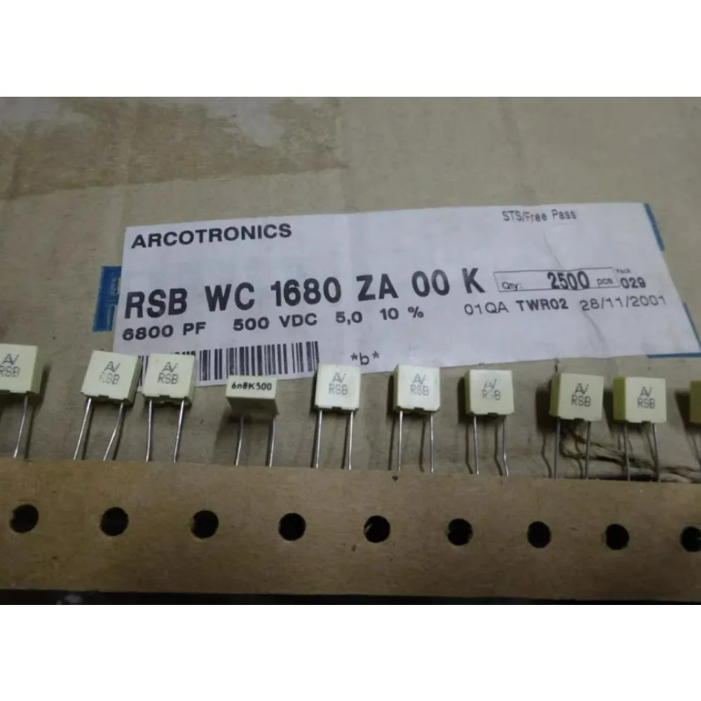 

20PCS AV RSB 0.0068uf/500V 6.8nf 6800pf 682 New 5mm Film Capacitor