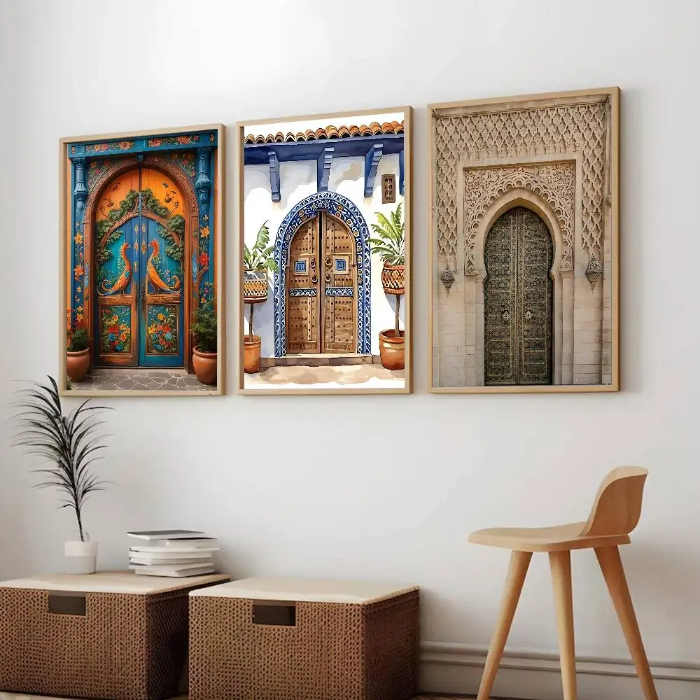 المغرب باب العربية ذاتية اللصق ملصق فني ذاتية اللصق الفن ملصق مضاد للمياه مقهى النوم غرفة جدار ديكور #6