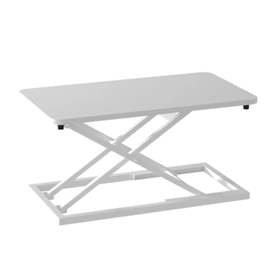 

Белый 24-дюймовый низкопрофильный подъемный механизм для клавиатуры и мыши, регулируемый по высоте, для эргономичного использования сидя и стоя