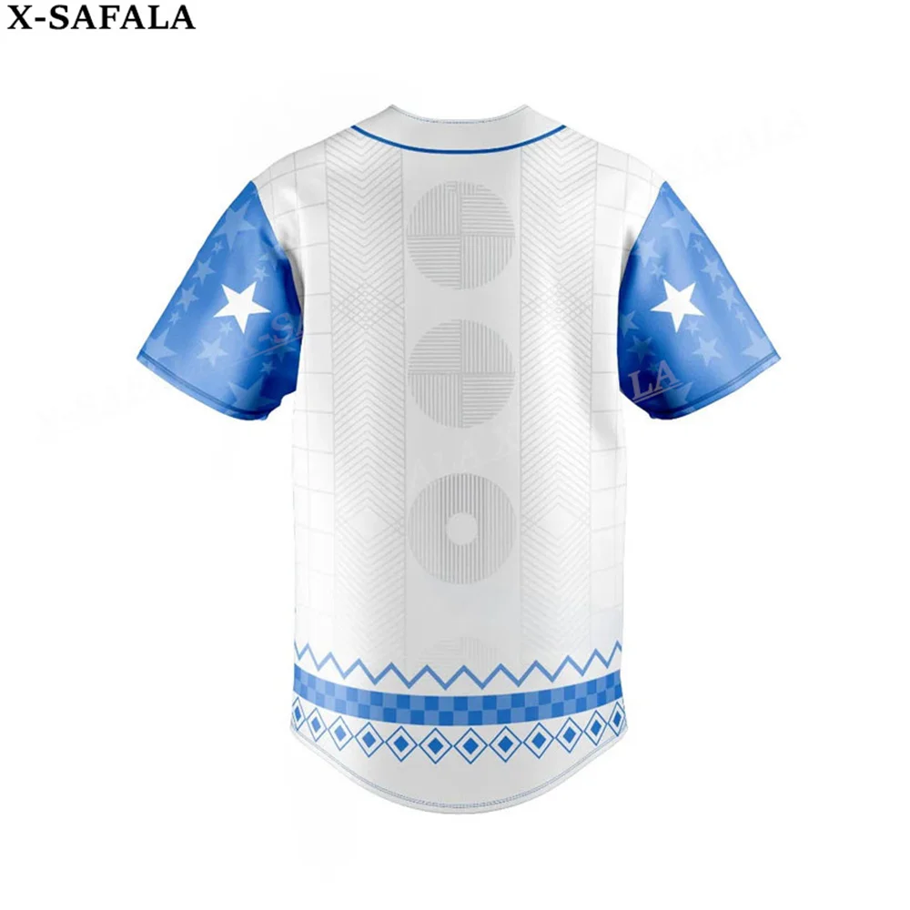 Somalia Love Country Flag Coat Of Arms Somalia 3D Printed Baseball Jersey Shirt Men's Tops Tee Oversized Streetwear Jersey-1