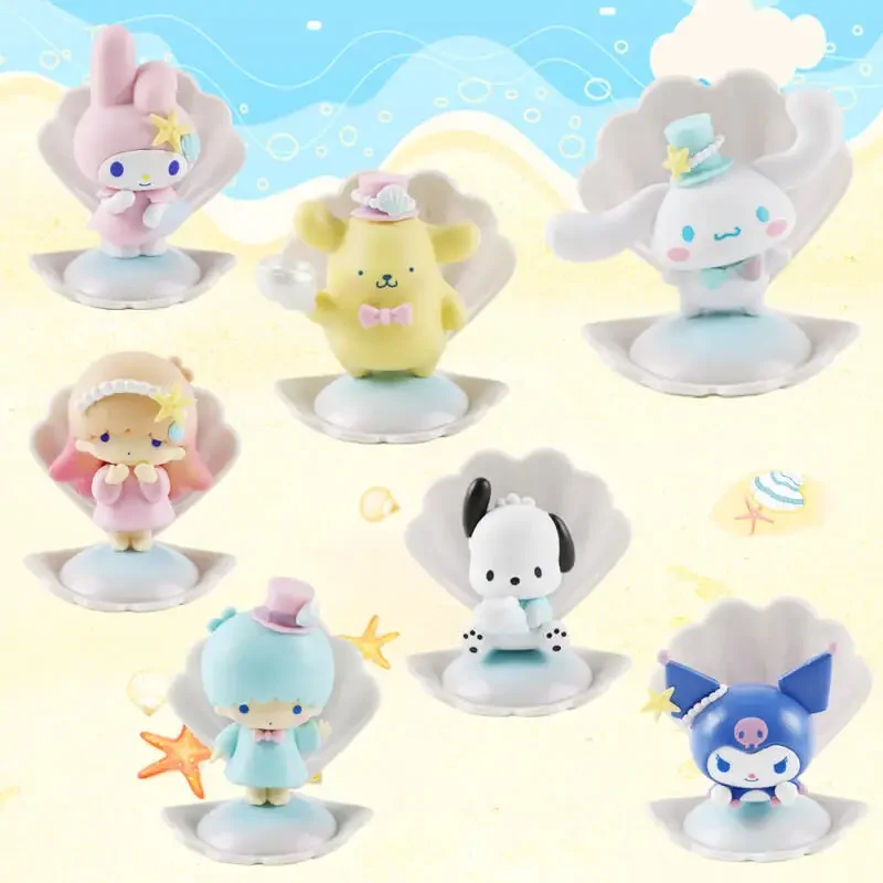 

Sanrio Bihai Holiday Anime Melody ручной работы Kuromi Cinnamoroll Shell украшение для рабочего стола подарок кукла-сюрприз на день рождения для девочек