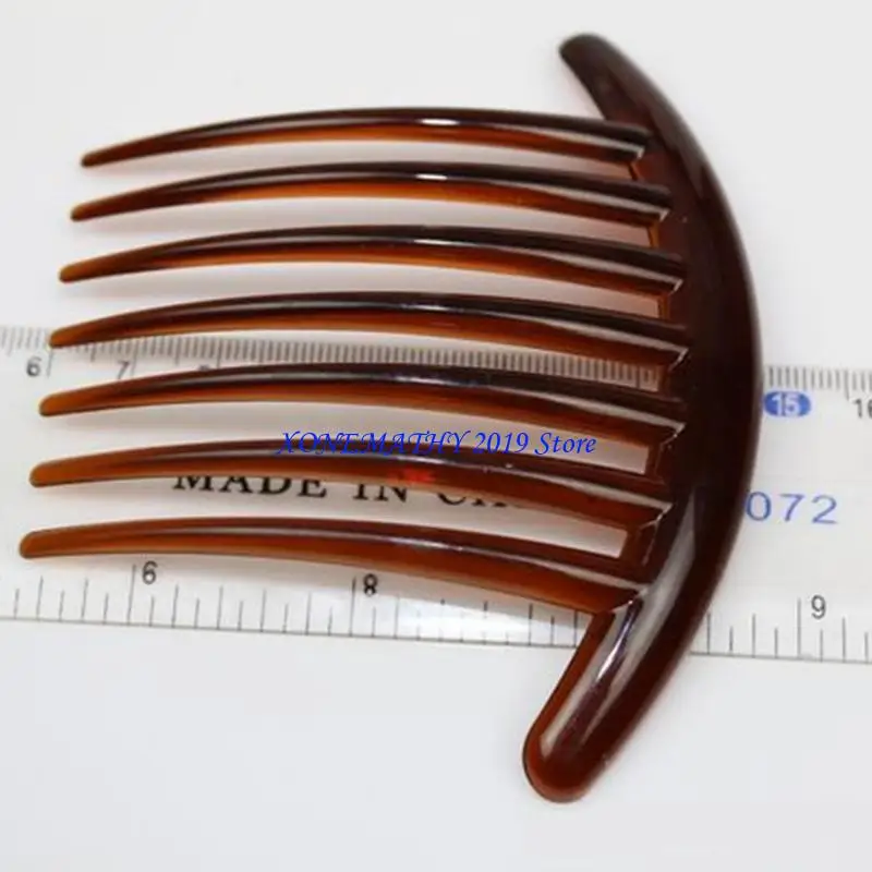 

F42F Cow Ribs Acker Long Tooth Disc Hair Comb 7 Teeth Comb Insert Comb Hair