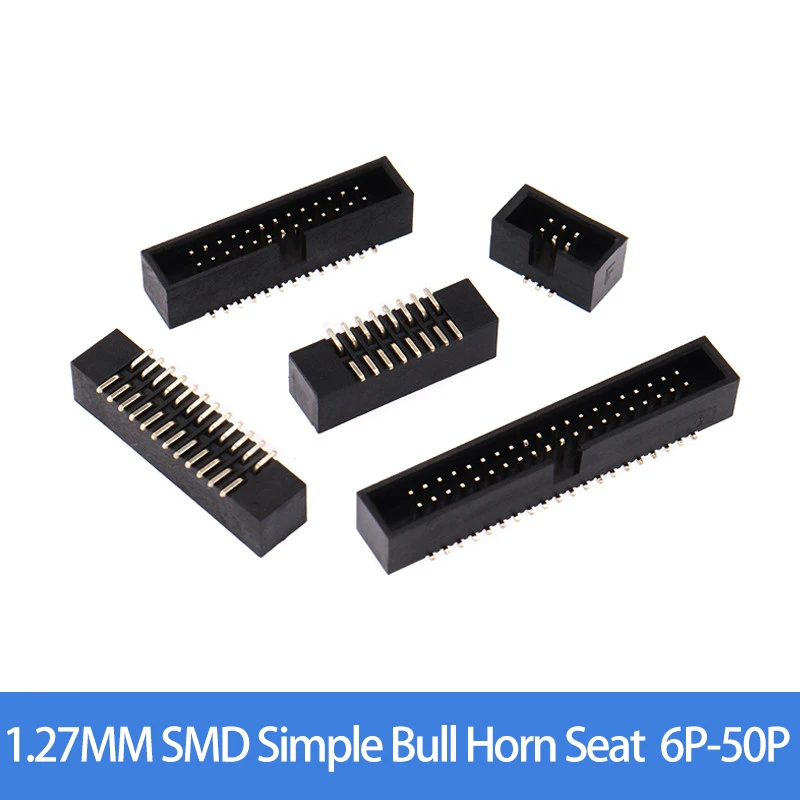 SMD simple horn socket with a spacing of 1.27MM IDC connector socket 6P/8P/10P/12P/14P/16P/20P/24P/26P/30P/34P/40P/50P