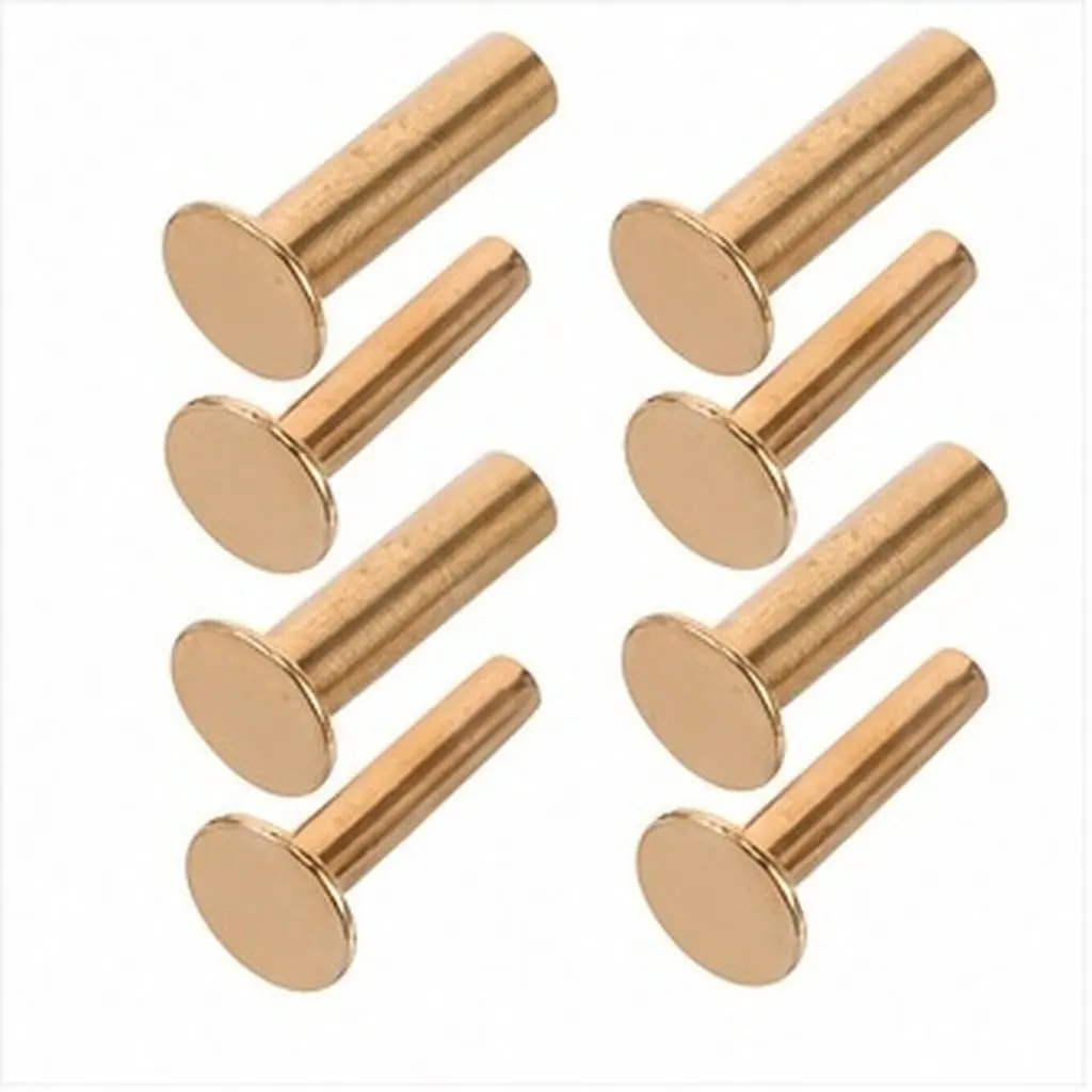 4Pairs Kitchen Knife Handle Rivets Stainless Steel DIY Fixing Kit Repair Accessories for Wooden Grip Replacement Restoration