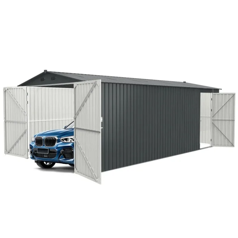 Outdoor Storage Shed Portable Metal Garden Tool House for Yard Equipment Patio Furniture & Pool Supplies Multipurpose Garage