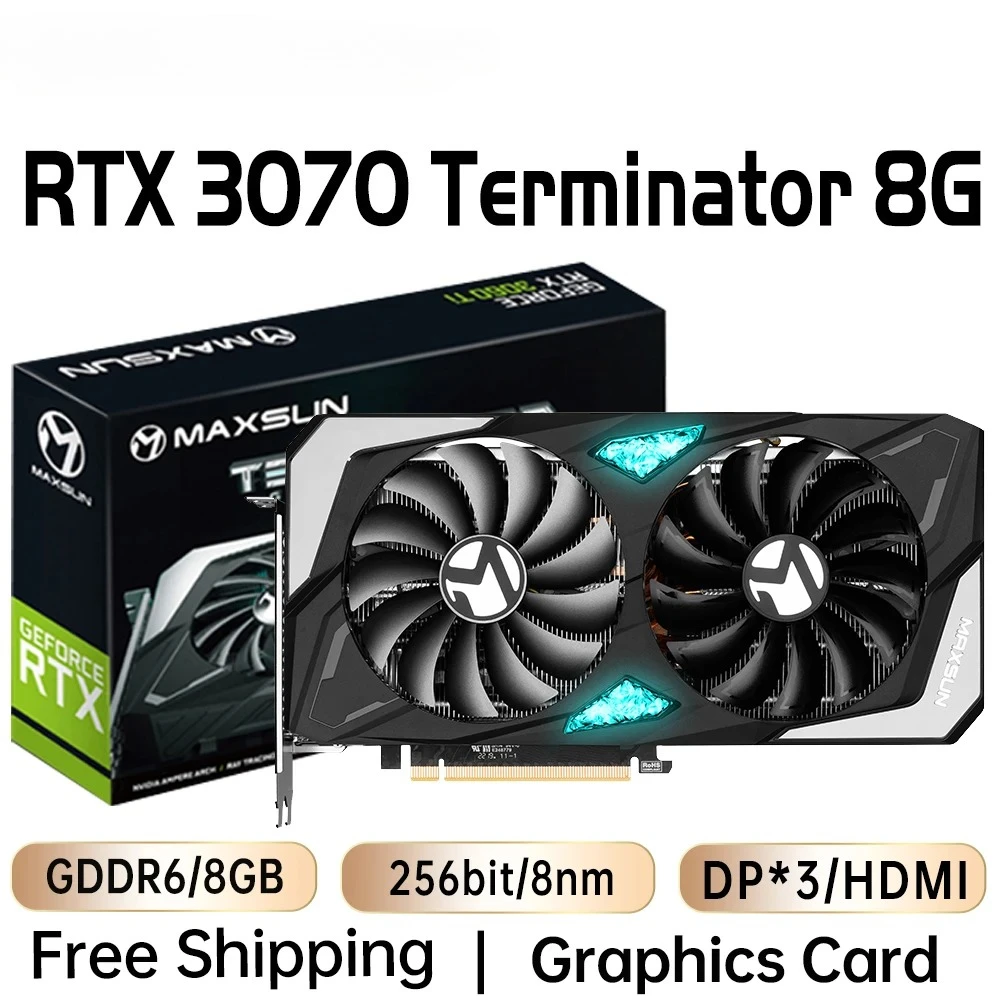 بطاقات الرسومات MAXSUN RTX 4070 4060TI 4060 3060 3060TI 3050 3070 GPU NVIDIA بطاقة فيديو الألعاب مكونات الكمبيوتر المكتبي #3