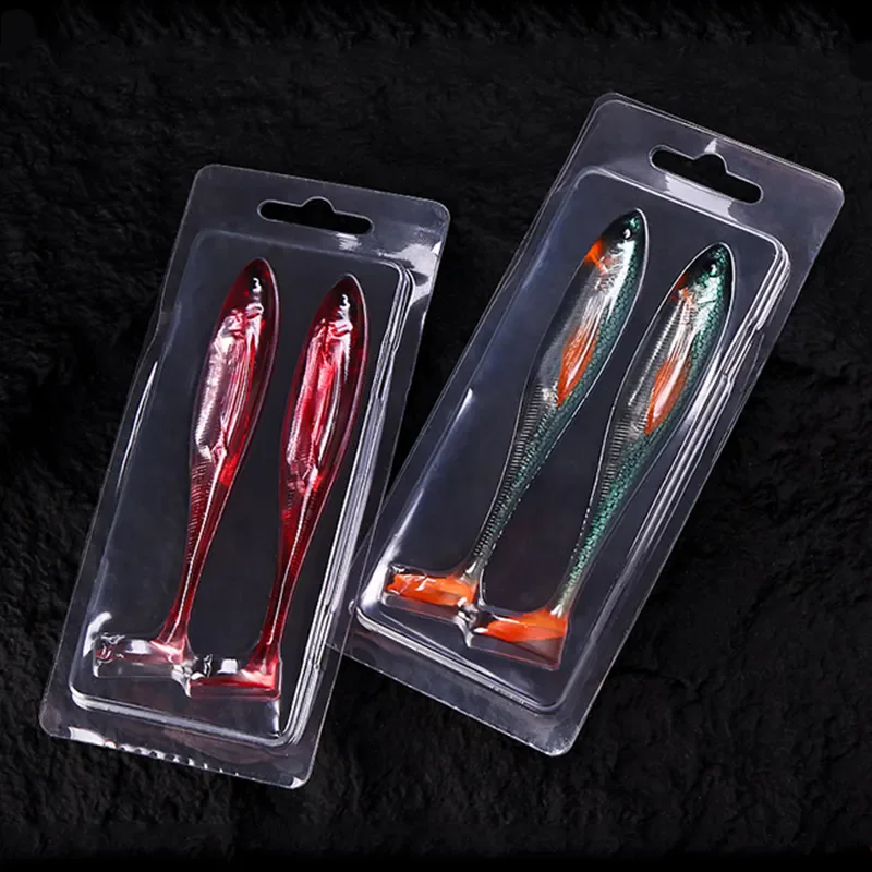 WEIHE 2 Stück 12,5cm 10g 2 Stück/Packung 6 Farben T-Schwanz Weicher Fischköder Weicher Angelköder PVC Angelköder Schwimmender Lebensechter Schwimmköder