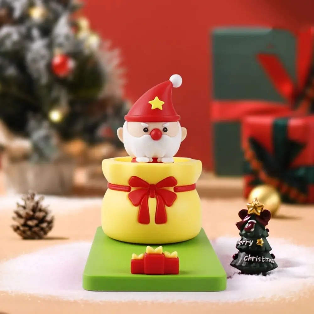 Santa Claus Reindeer Christmas Phone Holder Support Portable Mobile Phone Stand Cute Durable Cell Phone Bracket Kids Toys