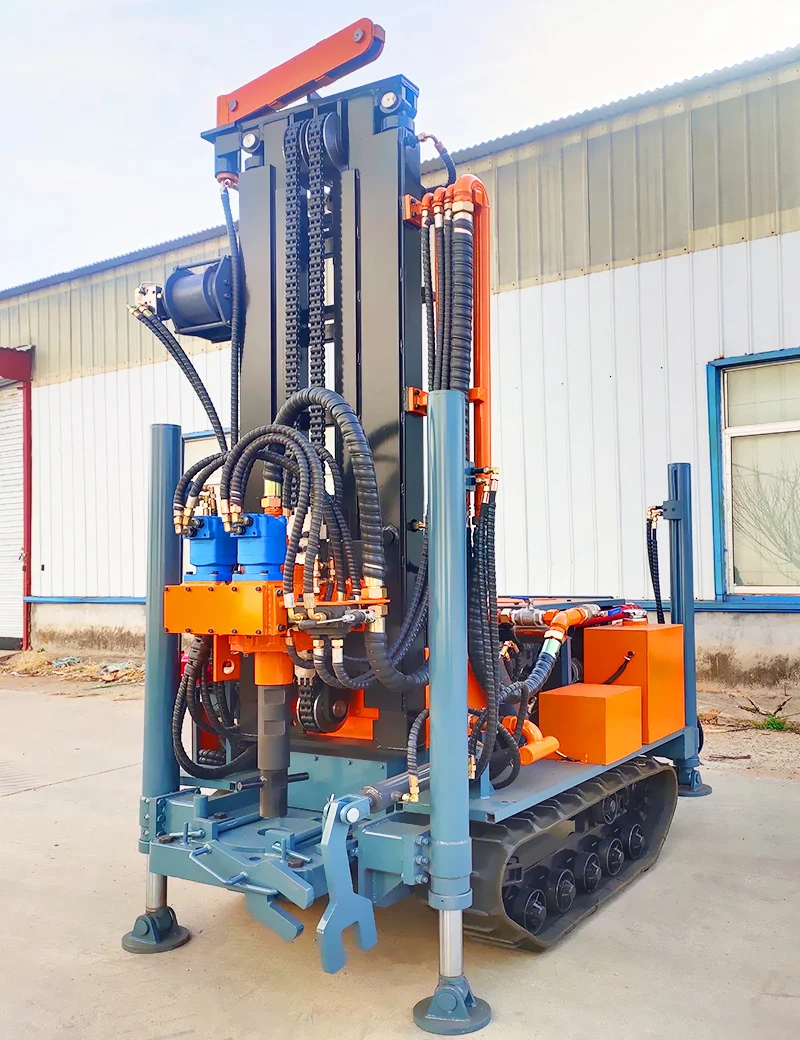 맞춤형 150m 160m 깊이 크롤러 공압식 회전식 시추공 휴대용 수중 시추기