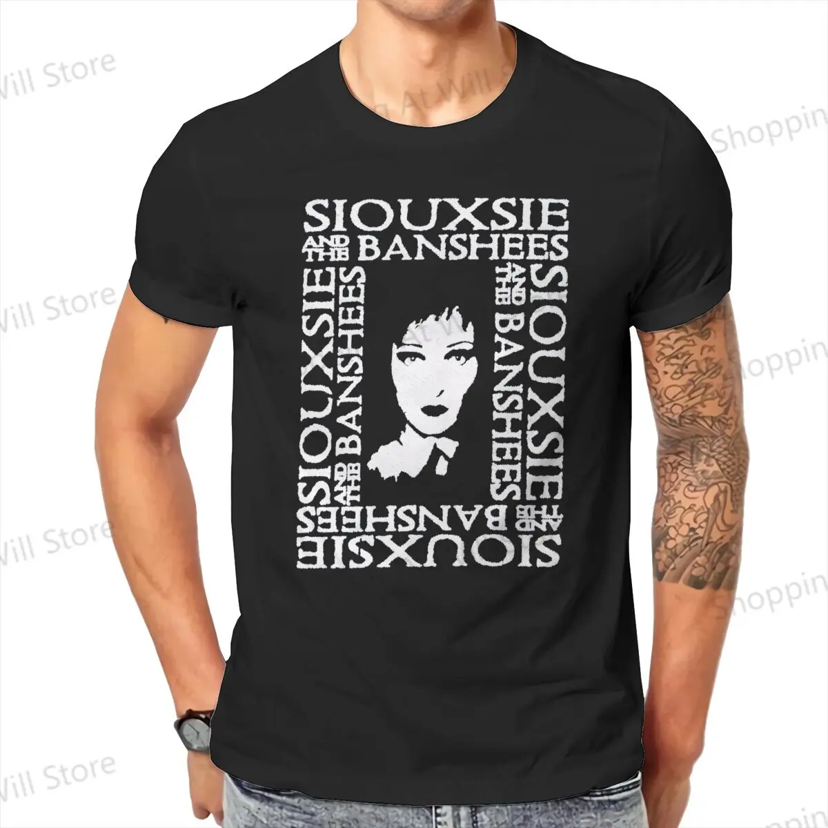 Tops 100% Cotton Leisure Sports  Siouxsie and the Banshees Men's and women's T-shirts   Tshirt Top