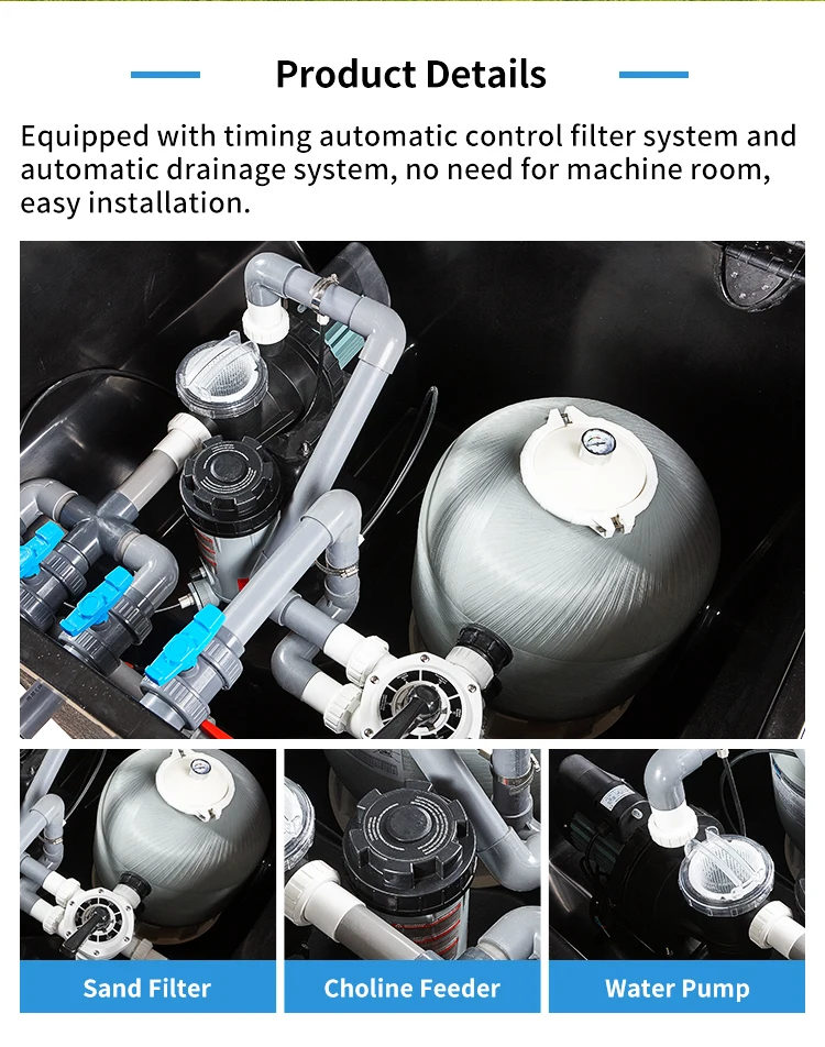 فلتر رمل كوارتز من الألياف الزجاجية بسعر المصنع من العلامة التجارية Pikes مع غرفة آلة لأدوات وإكسسوارات حمام السباحة في الحديقة