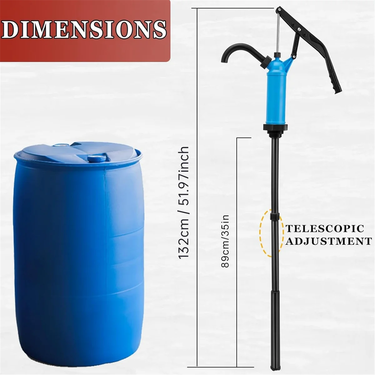 

New 55 Gallon Drum Pump, Lever Action Barrels Pump Fits 5-55 Gallon Drums, Water Drum Pump/Hand Drum Pump