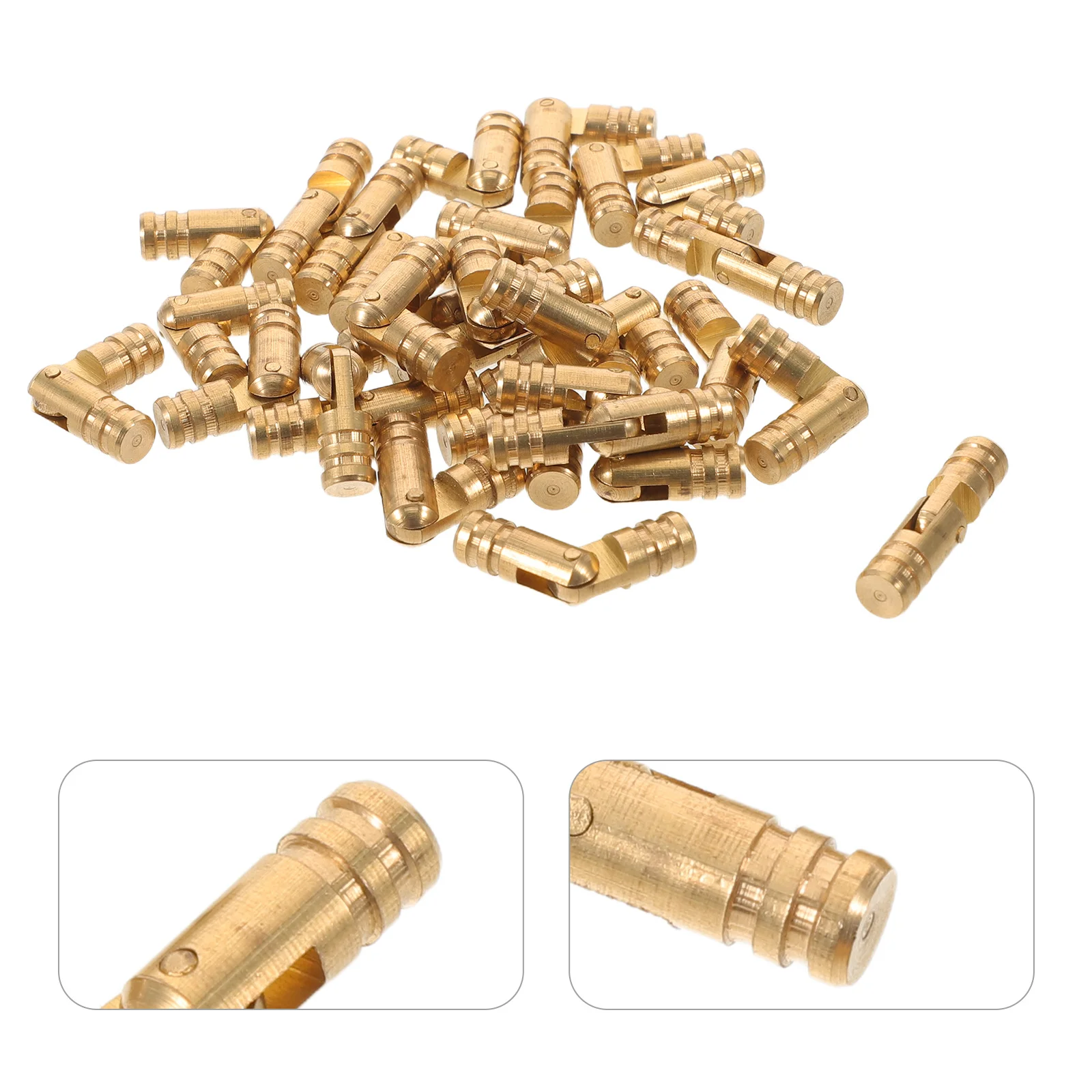 

30Pcs Concealed Cylinder Hinges 5x22mm Copper for Jewelry Boxes Smooth Silent Opening Ideal Hidden Hinges for Wooden Craft