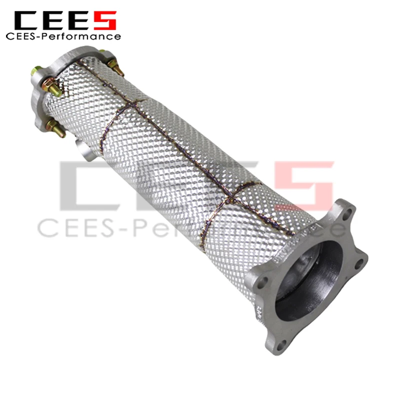 CEES Heat Shield Exhaust Pipe for Audi A7 2.0T 2019-2024 Stainless Steel Exhaust System With Free Flow Downpipe
